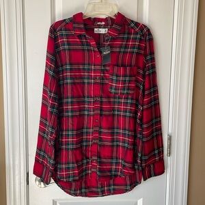 Hollister women’s plaid shirt